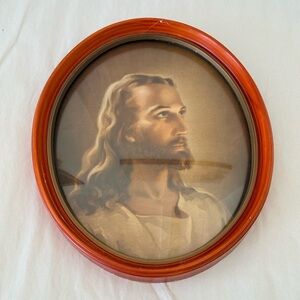 Classic Portrait Art Print with Oval Frame